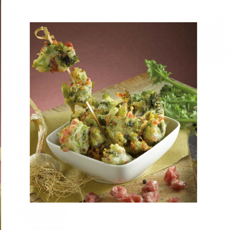 CIME DI RAPA E SALSICCIA IN CROSTA DI FARINA DI GRANO